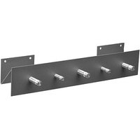 SZ Metall Wandgarderobe 52124 silber Metall 5 Haken 50,0 x 9,0 cm von SZ Metall