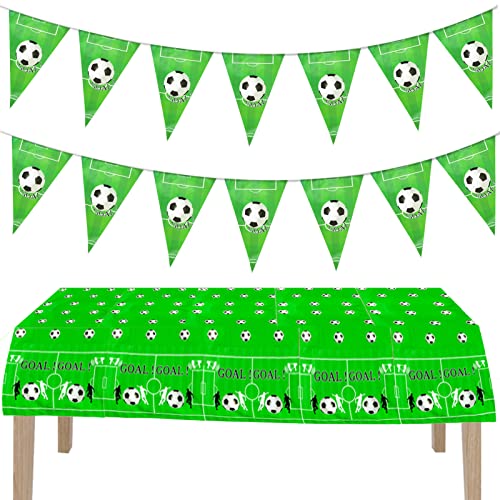 220 x 130 cm Fußball-Party-Einweg-Tischdecken mit 2,5 m dreieckigen Flaggen, Banner, Tor, Weltmeisterschaft, Fußball-Party, Wimpelkette, Kunststoff-Tischdecke, WM UK Fußball-Tischdecke für Jungen 220 x 130 cm Fußball-Party-Einweg-Tischdecken mit 2,5 m dreieckigen Flaggen, Banner, Tor, Weltmeisterschaft, Fußball-Party, Wimpelkette, Kunststoff-Tischdecke, WM UK Fußball-Tischdecke für Jungen von SZCXDKJ