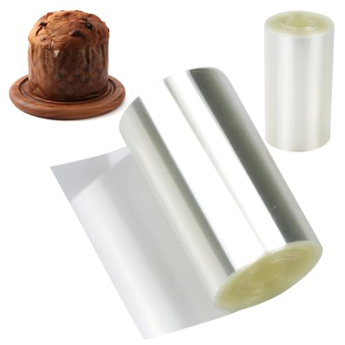 SZCXDKJ Kuchenhalsbänder, 8/10 cm x 10 m, transparent, Acetat-Rolle, Mousse-Kuchenblätter, Acetat-Kuchenstreifen, Acetat-Kuchenblatt für Kuchendekoration, DIY-Backen und Schokoladen-Mousse (8 cm) von SZCXDKJ