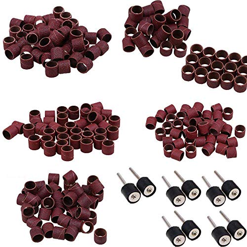 Schleifen Bands Drum Set, goodchanceuk 260pcs Schleifen Bands Ärmel 80/150/180/240/320 Körnungen je 50 + 10 spannfuttern für Keramik, Stein, Glas, Holz Schleifen Bands Drum Set, goodchanceuk 260pcs Schleifen Bands Ärmel 80/150/180/240/320 Körnungen je 50 + 10 spannfuttern für Keramik, Stein, Glas, Holz von SZETOSY