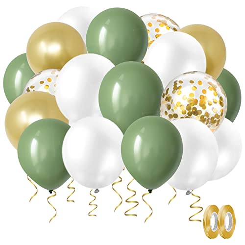Olivgrüner Ballon, Retro Grüner Ballon Weißer Ballon Gold Konfetti Ballons für Geburtstag Hochzeit Baby Dusche Junggesellenabschied Dekorationen Olivgrüner Ballon, Retro Grüner Ballon Weißer Ballon Gold Konfetti Ballons für Geburtstag Hochzeit Baby Dusche Junggesellenabschied Dekorationen von SZHUIHER