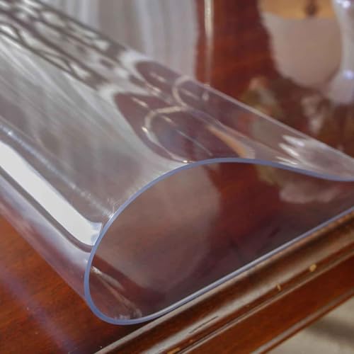 100% wasserdichte, durchsichtige Plastiktischdecke, rechteckige Vinyl-PVC-Tischdecken, Schutz vor auslaufsicherem Öl, abwischbar, transparente Tischdecke für Schreibtisch/Kaffee-/Esszimmert 100% wasserdichte, durchsichtige Plastiktischdecke, rechteckige Vinyl-PVC-Tischdecken, Schutz vor auslaufsicherem Öl, abwischbar, transparente Tischdecke für Schreibtisch/Kaffee-/Esszimmert von SZITW