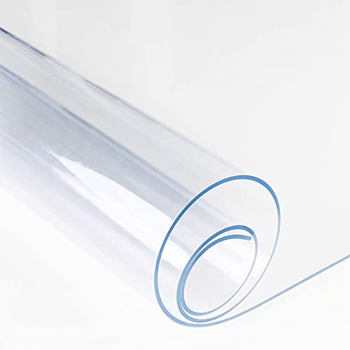SZITW 100% Vinyl, wasserdichte Kunststoff-Tischdecke, kristallklarer Tischdeckenschutz, 2 mm Dickes PVC-Weichglas, transparente Esstischunterlage für Holz-, Glas- und Marmortische/Schreibtische, SZITW 100% Vinyl, wasserdichte Kunststoff-Tischdecke, kristallklarer Tischdeckenschutz, 2 mm Dickes PVC-Weichglas, transparente Esstischunterlage für Holz-, Glas- und Marmortische/Schreibtische, von SZITW