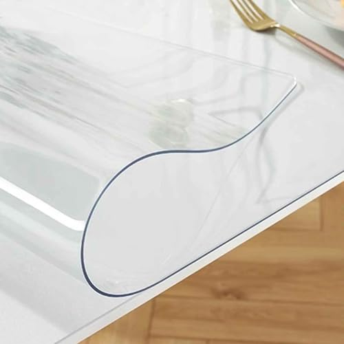 SZITW 2 mm Dicke, durchsichtige Schreibtischunterlage, durchsichtiger Tischschutz, Tischdecke aus Kunststoff, rechteckige Schreibtischschutzhülle aus Vinyl für Küche/Kommode/Schreibtisch/Esszimmer SZITW 2 mm Dicke, durchsichtige Schreibtischunterlage, durchsichtiger Tischschutz, Tischdecke aus Kunststoff, rechteckige Schreibtischschutzhülle aus Vinyl für Küche/Kommode/Schreibtisch/Esszimmer von SZITW