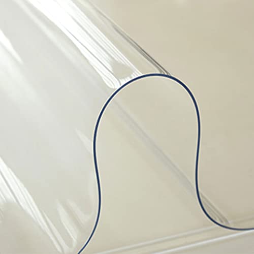 SZITW 2 mm Dicker, durchsichtiger Tischschutz, Tischschutz für Esszimmertische, durchsichtige Tischdecke aus Vinyl aus Kunststoff, Tischunterlage für Küchenholzmaserung (60 × 100/70 × 150/80 × 160 SZITW 2 mm Dicker, durchsichtiger Tischschutz, Tischschutz für Esszimmertische, durchsichtige Tischdecke aus Vinyl aus Kunststoff, Tischunterlage für Küchenholzmaserung (60 × 100/70 × 150/80 × 160 von SZITW