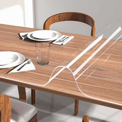 SZITW Bodenmatte für Zuhause – 70 x 180 cm/80 x 100 cm/80 x 120 cm, durchsichtige rechteckige Tischdecke aus Kunststoff – 100% wasserdicht, ölbeständig, schmutzabweisend, abwischbar, transparente SZITW Bodenmatte für Zuhause – 70 x 180 cm/80 x 100 cm/80 x 120 cm, durchsichtige rechteckige Tischdecke aus Kunststoff – 100% wasserdicht, ölbeständig, schmutzabweisend, abwischbar, transparente von SZITW