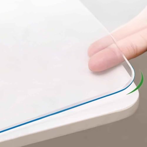 SZITW PVC-Tischdeckenschutz aus durchsichtigem Kunststoff, 100% wasserdichte Tischfolie, rechteckige wasserdichte Tischabdeckung aus durchsichtigem Kunststoff, transparente Vinyl-Tischdecke für K SZITW PVC-Tischdeckenschutz aus durchsichtigem Kunststoff, 100% wasserdichte Tischfolie, rechteckige wasserdichte Tischabdeckung aus durchsichtigem Kunststoff, transparente Vinyl-Tischdecke für K von SZITW