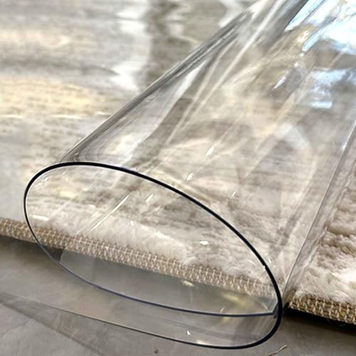 SZITW PVC-Tischschutz, durchsichtige, wasserdichte Tischdecke aus Kunststoff für Esstisch, 2 mm Dicke, wasserdichte Kristall-Tischdecke, transparente Vinyl-Schreibtischunterlage (80 x 180 cm) von SZITW