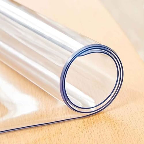 SZITW Rechteckige Tischdecke aus Kunststoff, transparente PVC-Tischplatten-Schutzfolie, 2 mm Dicke, transparente Tischdecke, Schreibtischunterlage, 60 x 150 cm/70 x 120 cm/80 x 200 cm, Vinyl-Krist SZITW Rechteckige Tischdecke aus Kunststoff, transparente PVC-Tischplatten-Schutzfolie, 2 mm Dicke, transparente Tischdecke, Schreibtischunterlage, 60 x 150 cm/70 x 120 cm/80 x 200 cm, Vinyl-Krist von SZITW