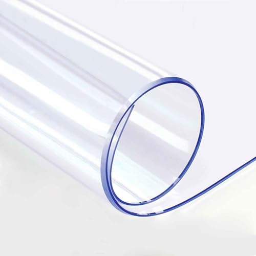 SZITW Rechteckiger Tischdeckenschutz aus PVC-Kunststoff, transparente Tischplattenschutzmatte, durchsichtige Tischdecke aus Kunststoff, wasserdichte, abwischbare Tischunterlagen aus PVC (90 x 190 SZITW Rechteckiger Tischdeckenschutz aus PVC-Kunststoff, transparente Tischplattenschutzmatte, durchsichtige Tischdecke aus Kunststoff, wasserdichte, abwischbare Tischunterlagen aus PVC (90 x 190 von SZITW