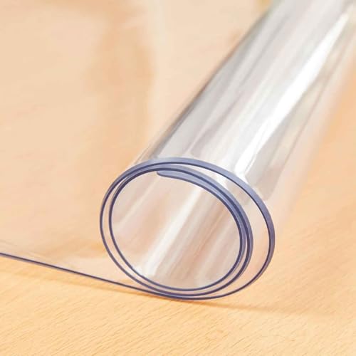 SZITW Tischdeckenschutz, kristallklares Vinyl, 2 mm dick, 90 x 200 cm/100 x 120 cm/100 x 150 cm, transparenter Tischplattenschutz, Kunststoff, PVC, Tischmatte, Küche, Esszimmer, Holzmöbel, Schutzh SZITW Tischdeckenschutz, kristallklares Vinyl, 2 mm dick, 90 x 200 cm/100 x 120 cm/100 x 150 cm, transparenter Tischplattenschutz, Kunststoff, PVC, Tischmatte, Küche, Esszimmer, Holzmöbel, Schutzh von SZITW