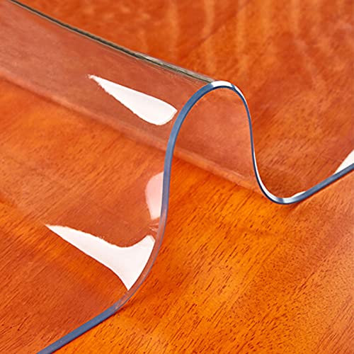SZITW Tischschutzfolie aus transparentem PVC in Mehreren Größen, 2 mm dick – rechteckige Tischdecke aus Kunststoff, Schreibtischunterlage für Couchtisch, Kinderschreibtisch, rutschfeste Bodenmatte SZITW Tischschutzfolie aus transparentem PVC in Mehreren Größen, 2 mm dick – rechteckige Tischdecke aus Kunststoff, Schreibtischunterlage für Couchtisch, Kinderschreibtisch, rutschfeste Bodenmatte von SZITW