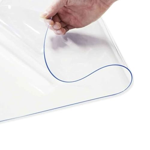 SZITW Transparente Kunststoff-Tischdecke, 100% wasserdicht, abwischbar, rechteckig, Tischdecke, Schutzmatte, Bodenschutzunterlage für Büro und Zuhause, für Holz/Fliesen (100 x 180 cm) von SZITW