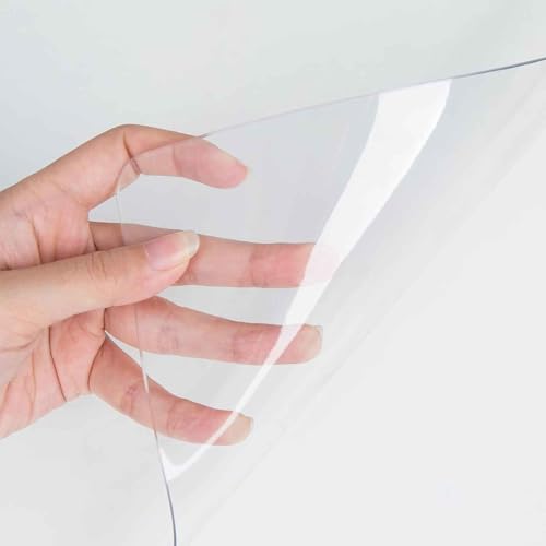 SZITW Transparente Kunststoff-Tischdecke, waschbar, 2 mm dick, kristallklare Tischfolie, Tischplattenschutz, 100% durchsichtige Tischunterlage – rutschfeste Bodenmatten für drinnen und draußen (8 SZITW Transparente Kunststoff-Tischdecke, waschbar, 2 mm dick, kristallklare Tischfolie, Tischplattenschutz, 100% durchsichtige Tischunterlage – rutschfeste Bodenmatten für drinnen und draußen (8 von SZITW