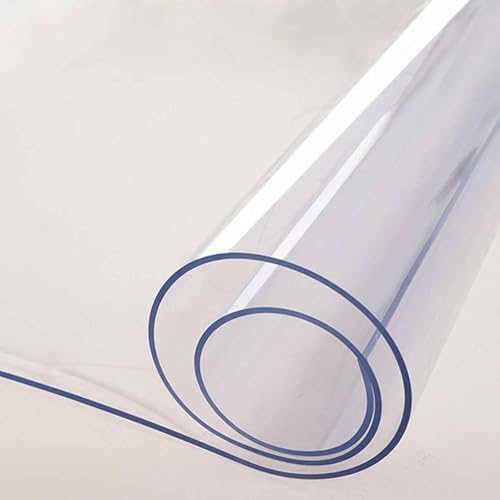 SZITW Transparente PVC-Tischdecke, wasserdicht, abwischbar, Kunststoffschutz, ölbeständig, transparente Tischdecke, 60 x 150 cm/70 x 180 cm/80 x 200 cm, rechteckig, 2 mm Dicke Schreibtischunterlag SZITW Transparente PVC-Tischdecke, wasserdicht, abwischbar, Kunststoffschutz, ölbeständig, transparente Tischdecke, 60 x 150 cm/70 x 180 cm/80 x 200 cm, rechteckig, 2 mm Dicke Schreibtischunterlag von SZITW