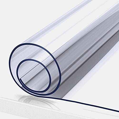 SZITW Transparente PVC-Tischdeckenschutzfolie, Vinyl, wasserdicht, ölbeständig, Kunststoff-Tischdecke, hitzebeständig, Tischmatte, Dicke 2 mm, transparente Tischdecken, transparente Mattenrolle (G SZITW Transparente PVC-Tischdeckenschutzfolie, Vinyl, wasserdicht, ölbeständig, Kunststoff-Tischdecke, hitzebeständig, Tischmatte, Dicke 2 mm, transparente Tischdecken, transparente Mattenrolle (G von SZITW