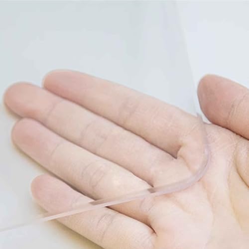 SZITW Transparente Plastiktischdecke, 100% wasserdicht, ölbeständig, auslaufsicher, Vinyl-PVC-Tischdecke, abwischbarer rechteckiger Tischschutz für Bürostühle, leicht gleitende, rollbare Plastikb SZITW Transparente Plastiktischdecke, 100% wasserdicht, ölbeständig, auslaufsicher, Vinyl-PVC-Tischdecke, abwischbarer rechteckiger Tischschutz für Bürostühle, leicht gleitende, rollbare Plastikb von SZITW
