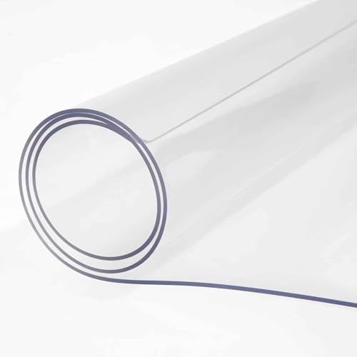 SZITW Transparente Tischdecke, rechteckige Tischschutzhülle aus PVC, 2 mm dick, 60 x 120 cm/70 x 140 cm/80 x 160 cm, Kunststoff-Tischmatte für Esszimmer, Küche, Outdoor-Schreibtischunterlage (80 x SZITW Transparente Tischdecke, rechteckige Tischschutzhülle aus PVC, 2 mm dick, 60 x 120 cm/70 x 140 cm/80 x 160 cm, Kunststoff-Tischmatte für Esszimmer, Küche, Outdoor-Schreibtischunterlage (80 x von SZITW