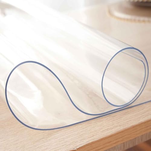 SZITW Transparente Vinyl-Kunststofffolie, transparente Tischdecke, Schreibtischschutz, flexibel, 2 mm dick, kristallklar, strapazierfähig, 90 x 160 cm/100 x 180 cm/100 x 300 cm, rechteckige Tischu SZITW Transparente Vinyl-Kunststofffolie, transparente Tischdecke, Schreibtischschutz, flexibel, 2 mm dick, kristallklar, strapazierfähig, 90 x 160 cm/100 x 180 cm/100 x 300 cm, rechteckige Tischu von SZITW