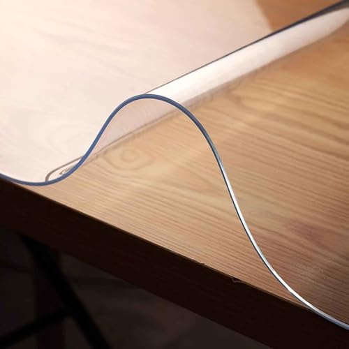 SZITW Transparenter Esstischschutz – PVC-Tischdeckenschutz für Esszimmertische, wasserdichte Vinyl-Kunststoffabdeckung – Transparente 2 mm Dicke Tischdeckenunterlage (70 x 120 cm) von SZITW