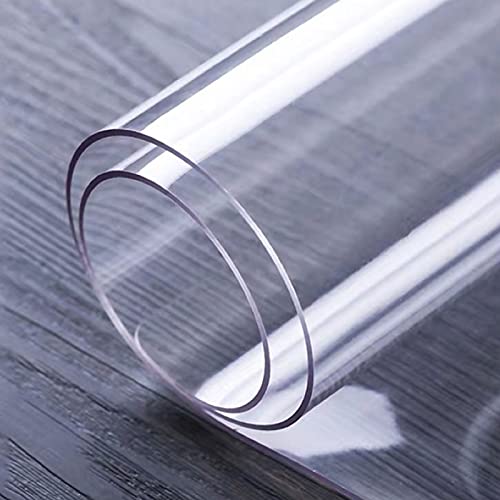 Tischdecke Transparenter Tischschutz 2 mm PVC-Kunststoff Weichglas Abwaschbar Hochglanz Klare Tischdecke Tischmatte - Unterstützt individuelle Anpassung (Size : 100×300cm/39×118inch) von SZITW