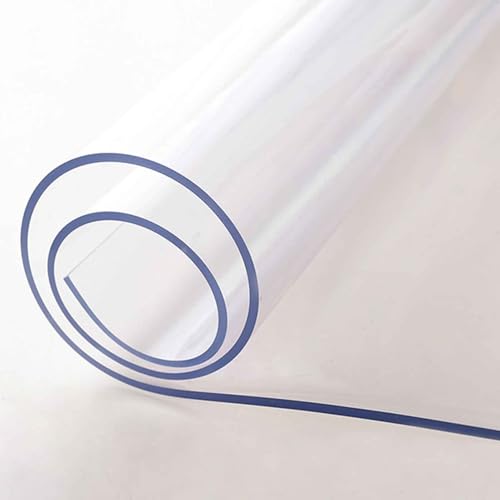 Transparente Kunststoff-Tischdecke, 100% wasserdicht – rechteckige Tischdecke aus Vinyl-PVC, Schutz vor Ölverschmutzung, abwischbare Tischdecke für Esszimmer-/Bar-/Kaffee-/Frisiertisch (90 Transparente Kunststoff-Tischdecke, 100% wasserdicht – rechteckige Tischdecke aus Vinyl-PVC, Schutz vor Ölverschmutzung, abwischbare Tischdecke für Esszimmer-/Bar-/Kaffee-/Frisiertisch (90 von SZITW