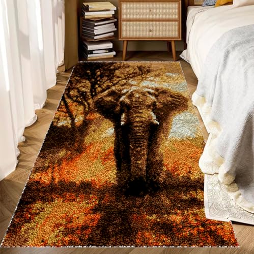 Knüpfteppich Zum Selber Knüpfen-Sets, Vorgedrucktes Muster Leinwand Teppich Stickerei Handwerk Für Erwachsene Handarbeiten Diy Teppich 69 x102 cm Handarbeit Selbst Knüpfen Set, Groß Latch Hook Rug Knüpfteppich Zum Selber Knüpfen-Sets, Vorgedrucktes Muster Leinwand Teppich Stickerei Handwerk Für Erwachsene Handarbeiten Diy Teppich 69 x102 cm Handarbeit Selbst Knüpfen Set, Groß Latch Hook Rug von SZKBEUO