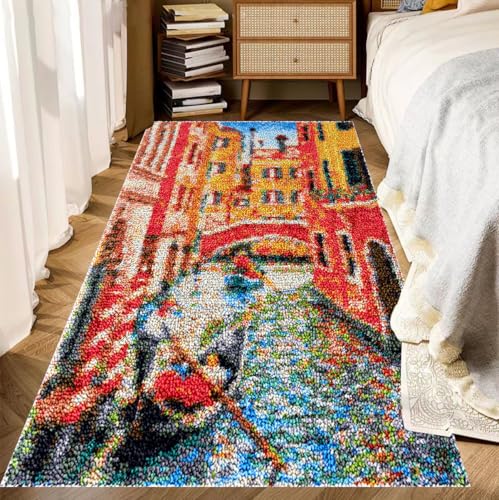 Knüpfteppich Zum Selber Knüpfen-Sets, Vorgedrucktes Muster Leinwand Teppich Stickerei Handwerk Für Erwachsene Handarbeiten Diy Teppich 69 x102 cm Handarbeit Selbst Knüpfen Set, Groß Latch Hook Rug Knüpfteppich Zum Selber Knüpfen-Sets, Vorgedrucktes Muster Leinwand Teppich Stickerei Handwerk Für Erwachsene Handarbeiten Diy Teppich 69 x102 cm Handarbeit Selbst Knüpfen Set, Groß Latch Hook Rug von SZKBEUO