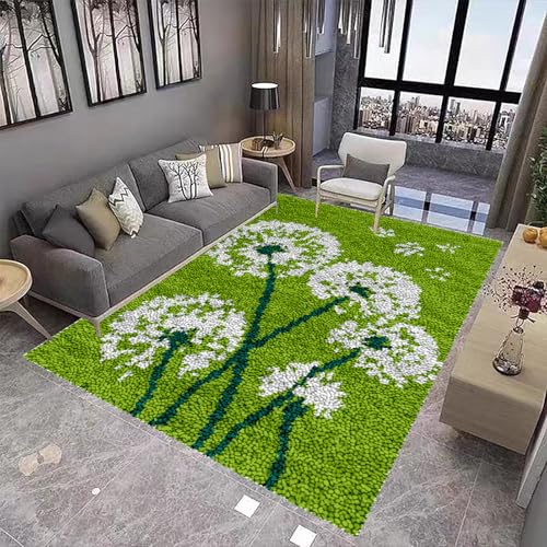 Knüpfteppich Zum Selber Knüpfen-Sets 55 x 75 cm Handarbeit Selbst Knüpfen Set, Groß Latch Hook Rug, Vorgedrucktes Muster Leinwand Teppich Stickerei Handwerk Für Erwachsene Handarbeiten Diy Teppich von SZKBEUO