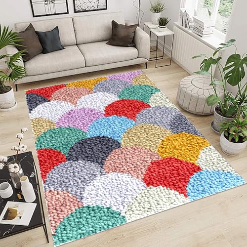 SZKBEUO Knüpfteppich Zum Selber Knüpfen Groß, Knüpfen, 3D Knüpfteppich Set, Teppich Zum Selber Knüpfen für Home Decor Geschenke für Anfänger 75 x110 cm von SZKBEUO