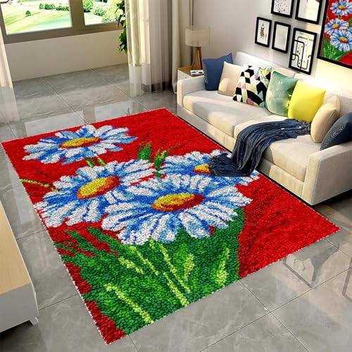SZKBEUO Knüpfteppich Zum Selber knüpfen mit Kissen, Teppich Set mit Werkzeug Knüpfsets Latch Hook Kit für Erwachsene 80x115 cm Knüpfen Teppich Knüpfpackung für Home Decor Geschenke SZKBEUO Knüpfteppich Zum Selber knüpfen mit Kissen, Teppich Set mit Werkzeug Knüpfsets Latch Hook Kit für Erwachsene 80x115 cm Knüpfen Teppich Knüpfpackung für Home Decor Geschenke von SZKBEUO