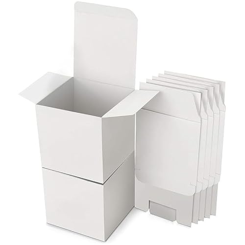 pappschachtel,15 Stk Geschenkboxen Kraftpapier Weiß, Karton Schachteln, Pappschachteln mit Deckel, Geschenkbox Quadratisch,10 x 10 x 10 cm, Ideal für Geschenke, Partys, Geburtstage, Hochzeiten von SZKKQKJ
