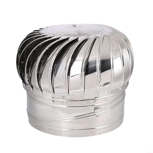 Kaminspinner-Abdeckung aus Edelstahl, 110 mm/150 mm/200 mm, rotierende Belüftung, Anti-Abwind-Turbinenventilator mit Klemme, drehbarer Kappe, Zylinderhut-Abdeckung für Rohre, Rauchrohr (201 Edelstah Kaminspinner-Abdeckung aus Edelstahl, 110 mm/150 mm/200 mm, rotierende Belüftung, Anti-Abwind-Turbinenventilator mit Klemme, drehbarer Kappe, Zylinderhut-Abdeckung für Rohre, Rauchrohr (201 Edelstah von SZPLLZY