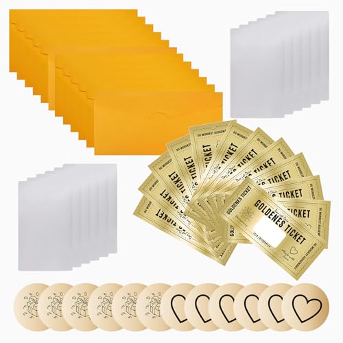 SZSMW 12 Gutschein Rubbelkarte - Golden Ticket - Gutschein Selbst Gestalten - Zur Verwendung Bei Familienfeiern, Klassenzimmern, Restaurants, Geburtstagsfeiern Oder Anderen Feiertagsveranstaltungen SZSMW 12 Gutschein Rubbelkarte - Golden Ticket - Gutschein Selbst Gestalten - Zur Verwendung Bei Familienfeiern, Klassenzimmern, Restaurants, Geburtstagsfeiern Oder Anderen Feiertagsveranstaltungen von SZSMW