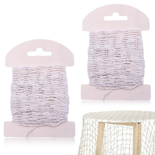 SZSMW 2 Fischernetz Deko - Deko Maritim - Deko Fischernetz - Ideal FüR Die Dekoration Von Wohnzimmern,BüRos und Freunden,Die Ihr Neues Zuhause Dekorieren,Es Ist Ein Gutes Geschenk(13cm*1m) von SZSMW