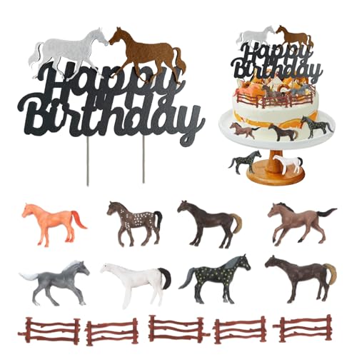 SZSMW 15er-Pack Tortendeko Pferd - Tortenaufleger Pferd - Pferde Tortendeko - Geeignet FüR Pferdeparty-Dekorationen, Tier-Mottopartys, Sommerparty-Dekorationen, Wiederverwendbar SZSMW 15er-Pack Tortendeko Pferd - Tortenaufleger Pferd - Pferde Tortendeko - Geeignet FüR Pferdeparty-Dekorationen, Tier-Mottopartys, Sommerparty-Dekorationen, Wiederverwendbar von SZSMW
