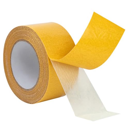 SZSZLDZSW Super klebriger Widerstand klares Klebeband Super klebriger Widerstand klares Klebeband klebriger zweiseitiger Befestigungsart für Teppiche, Teppiche, Bilder und Kunsthandwerk gelb 5cmx10m von SZSZLDZSW