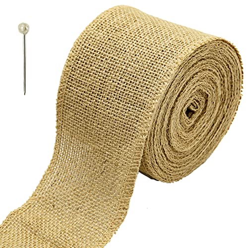 10 m Juteband, 8 cm Burlap Band Vintage Geschenkband Sackleinen Band für Handwerk Geschenkverpackung Basteln von SZXMDKH