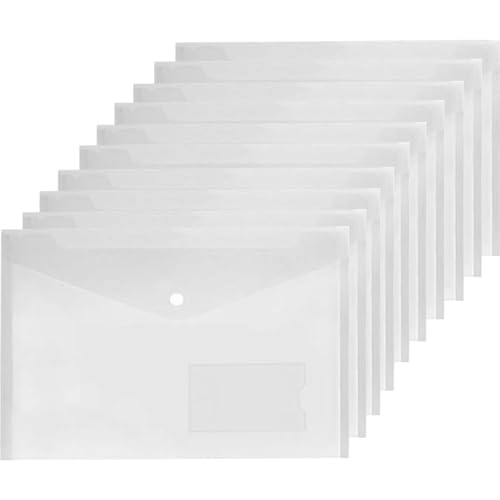 10 pack Dokumententasche A4, Dokumentenmappe A4 zum Abheften transparent,Dokumententasche Wasserdicht A4, Druckknopf Dokumententasche A4, Dokumentenmappe A4 Ringbuch 10 pack Dokumententasche A4, Dokumentenmappe A4 zum Abheften transparent,Dokumententasche Wasserdicht A4, Druckknopf Dokumententasche A4, Dokumentenmappe A4 Ringbuch von SZXMDKH