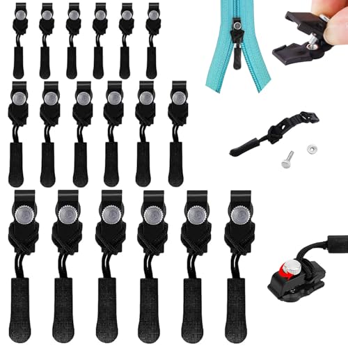 18 Pcs Reißverschlusskopf, Montage Reißverschluss Zubehör, Reißverschluss Kopfersatz, Universelle Reißverschluss Reparatur, Geeignet zum Wechseln von Kleidung und Rucksack -Reißverschlusskopf 18 Pcs Reißverschlusskopf, Montage Reißverschluss Zubehör, Reißverschluss Kopfersatz, Universelle Reißverschluss Reparatur, Geeignet zum Wechseln von Kleidung und Rucksack -Reißverschlusskopf von SZZETK