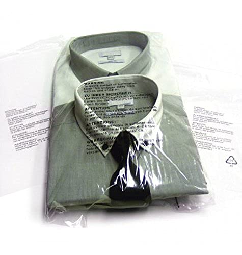 100 durchsichtige KunststoffTaschen mit Sicherheitswarnung wiederverschlieÃŸbar für Kleidung TShirt Hemd Ausstellung beutel beutel Versandbeutel Versandbeutel für Mailers Sabco (305 x 406 cm) von Sabco