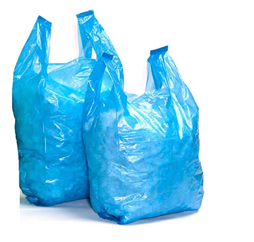 Große Tragetaschen 30,5 x 45,7 x 61 cm – Kunststoff-Tragetaschen strapazierfähig blau Weste Tragetasche – umweltfreundlich recycelte starke Kunststofftüten 26 Mikron – Sabco, 1 von Sabco