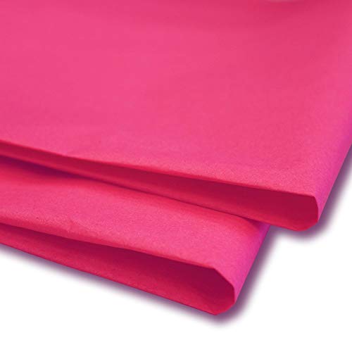 Seidenpapier, 50 Blatt, Geschenkpapier, MG- und säurefrei, 50,8 x 76,2 cm Größe, zum Verpacken von dekorativen Skizzen und Schneidepapier für Kunsthandwerk – Sabco (Kirschrot/Rosa) von Sabco