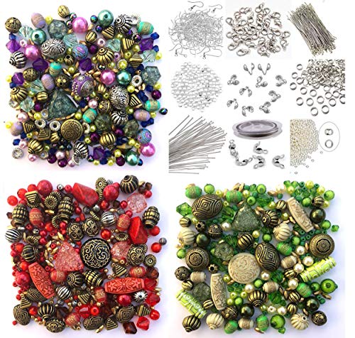 1200 x Auswahl von DREI schönen farblich abgestimmten Schmuckherstellung Perlen für Schmuckherstellung Starter Mix Kit 1200 x Auswahl von DREI schönen farblich abgestimmten Schmuckherstellung Perlen für Schmuckherstellung Starter Mix Kit von Sabrikas Let Your Creative Spirit Run Free