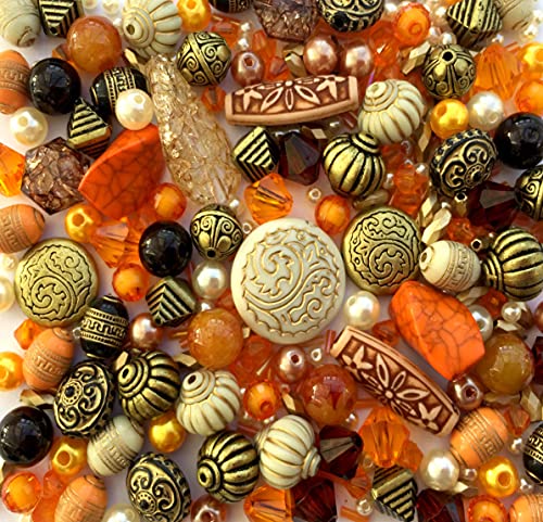 80g große Packung Arabian Nights Gold Orange und Bronze Schmuck Machen Perlen von Sabrikas Let Your Creative Spirit Run Free