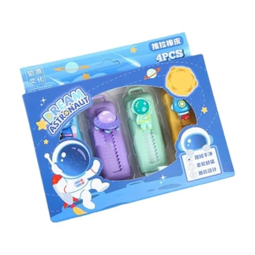 SacJkt Radiergummi Kinder, 4 Stück Kreatives Einziehbarer Radiergummi Set für Schulen, Skizzen, Gemälden, Künsten, Büros von SacJkt