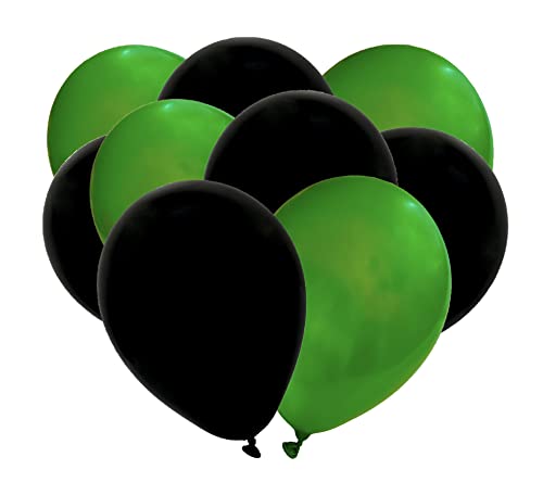 50 schwarz grün Latex Luftballon Durchmesser 25 cm Keine China Ware ,Nicht Gesundheitsschädlich ! von Sachsen Versand