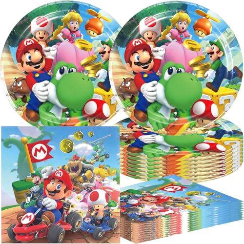 40pcs Mari-o Party Supplies include 20 plates, 20 napkins for M-Brother birthday party decoration 40pcs Mari-o Party Supplies include 20 plates, 20 napkins for M-Brother birthday party decoration von Sacuoskdyu