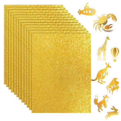 28 Blatt goldenes Glitzer-Kartonpapier, 21,6 x 27,9 cm dicke Karte für Einladungen, Speisekarten, Kartenherstellung, Schreibwarendruck, Kunstprojekte, Sammelalbum, Geburtstag, Hochzeit 28 Blatt goldenes Glitzer-Kartonpapier, 21,6 x 27,9 cm dicke Karte für Einladungen, Speisekarten, Kartenherstellung, Schreibwarendruck, Kunstprojekte, Sammelalbum, Geburtstag, Hochzeit von Sadaunbe
