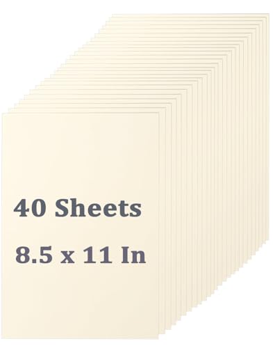 40 Blatt cremefarbener Karton, 21,6 x 27,9 cm, dicke Karte für Speisekarten, Einladungen, Hochzeiten, selbstgemachte Karten, Schreibwarendruck 40 Blatt cremefarbener Karton, 21,6 x 27,9 cm, dicke Karte für Speisekarten, Einladungen, Hochzeiten, selbstgemachte Karten, Schreibwarendruck von Sadaunbe